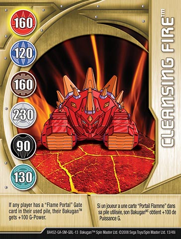 Cleansing Fire 13 48i Bakugan 1 48i Card Set